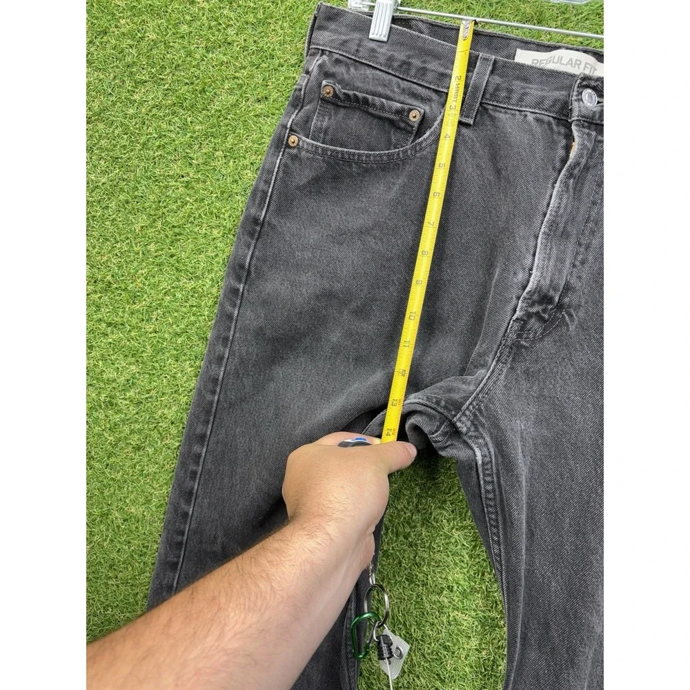 Vintage Levis 505 Jeans Mens 36x36 Black Denim Regular Fit Straight Leg Workwear